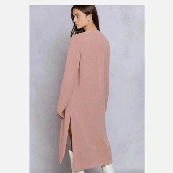POL Plain Jane Long Basic Cardigan in Dusty Rose pink brown in size small - Picture 9 of 10